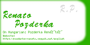 renato pozderka business card